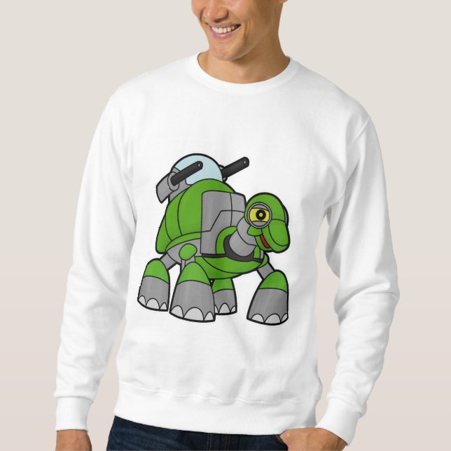 Turtle as Robot with Cannons Sweatshirt (Front)