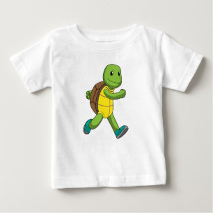 Turtle as Runner at Running Baby T-Shirt