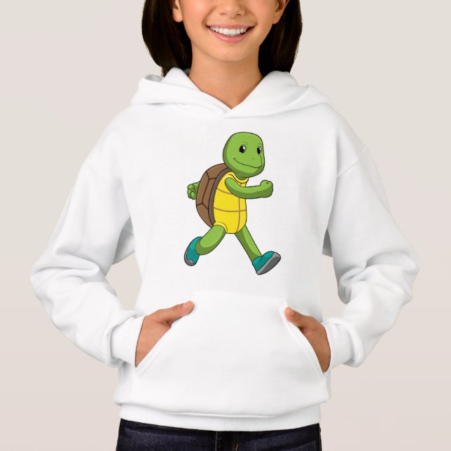 Turtle as Runner at Running Hoodie (Front)