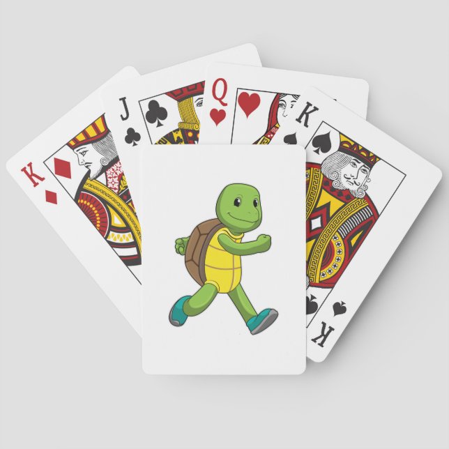 Turtle as Runner at Running Poker Cards (Back)