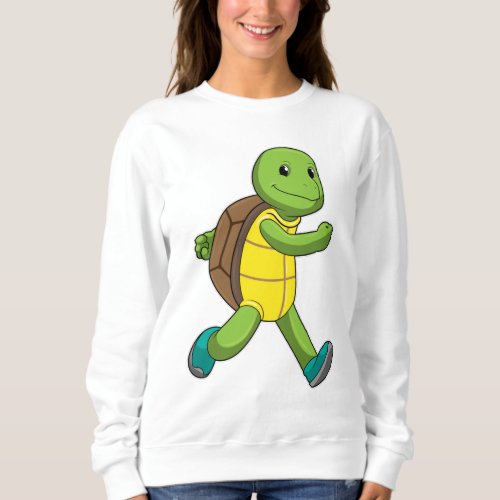 Turtle as Runner at Running Sweatshirt