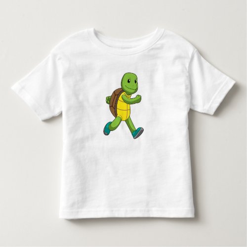 Turtle as Runner at Running Toddler T_shirt