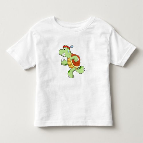 Turtle as Runner Toddler T_shirt