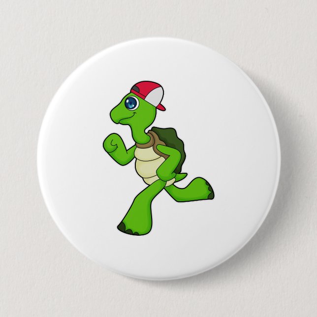 Turtle as Runner with Cap Button (Front)