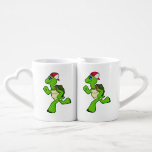 Turtle as Runner with Cap Coffee Mug Set