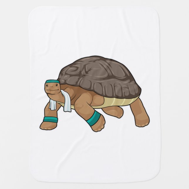 Turtle as Runner with Towel Baby Blanket (Front)