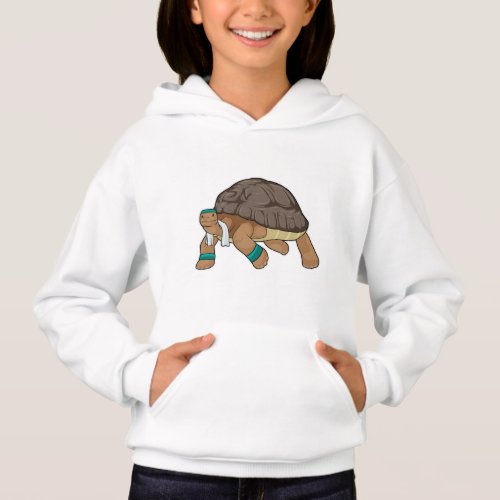 Turtle as Runner with Towel Hoodie