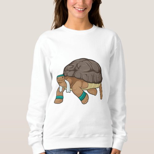 Turtle as Runner with Towel Sweatshirt