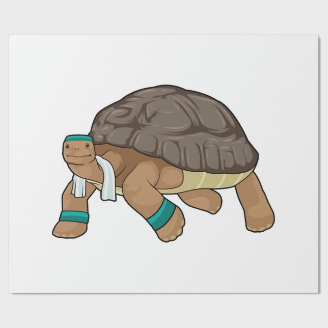 Turtle As Runner With Towel Wrapping Paper (Flat)