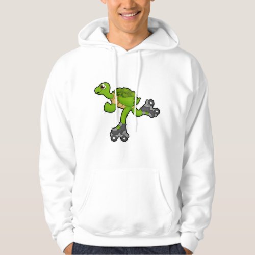 Turtle as Skater with Roller skates Hoodie