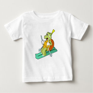 Turtle as Skier with Ski Baby T-Shirt