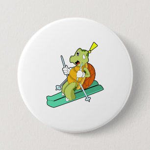 Turtle as Skier with Ski Button