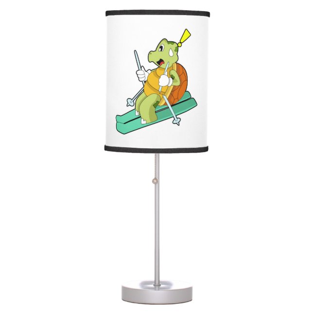 Turtle As Soccer Player With Soccer Ball Table Lamp (Front)