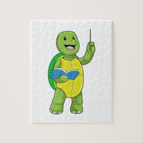 Turtle as Teacher with Book  Pointer Jigsaw Puzzle