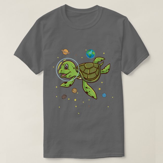 Turtle Astronaut Turtle Lover for Turtle Animal Lo T-Shirt (Design Front)
