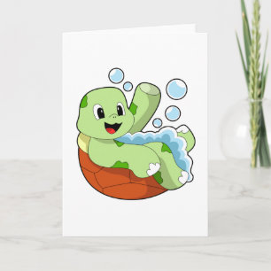 Turtle at Bathing with Foam Card