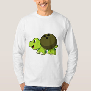 Turtle at Bowling with Bowling ball T-Shirt