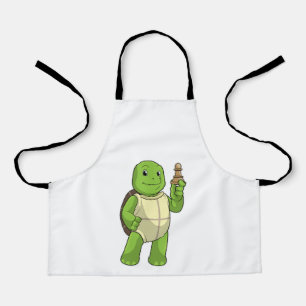 Turtle at Chess with Chess piece Pawn Apron