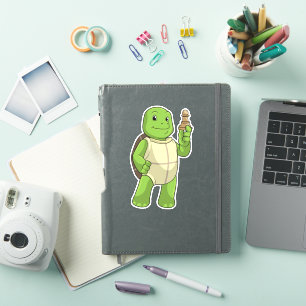 Turtle At Chess With Chess Piece Pawn Sticker