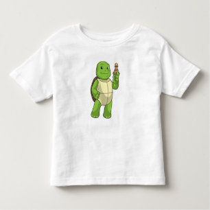Turtle at Chess with Chess piece Pawn Toddler T-shirt