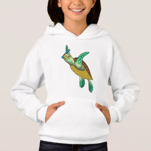 Turtle at Diving with Snorkel Hoodie
