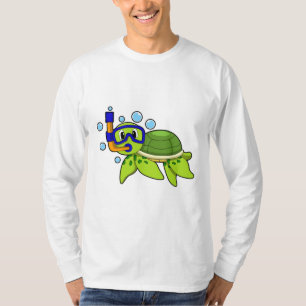Turtle at Diving with Snorkel T-Shirt