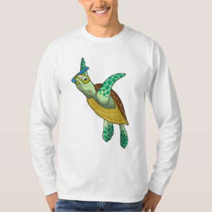 Turtle at Diving with Snorkel T-Shirt
