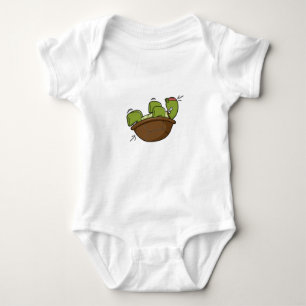 Turtle at Exercise for Abdominla muscles Baby Bodysuit