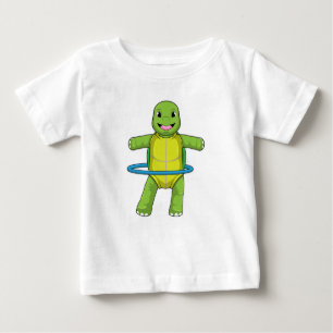 Turtle at Fitness with Fitness tires Baby T-Shirt