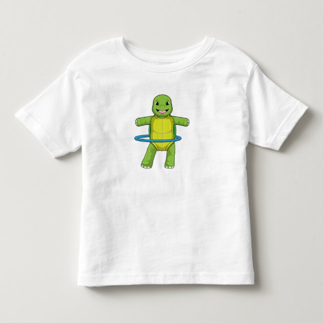 Turtle at Fitness with Fitness tires Toddler T-shirt (Front)