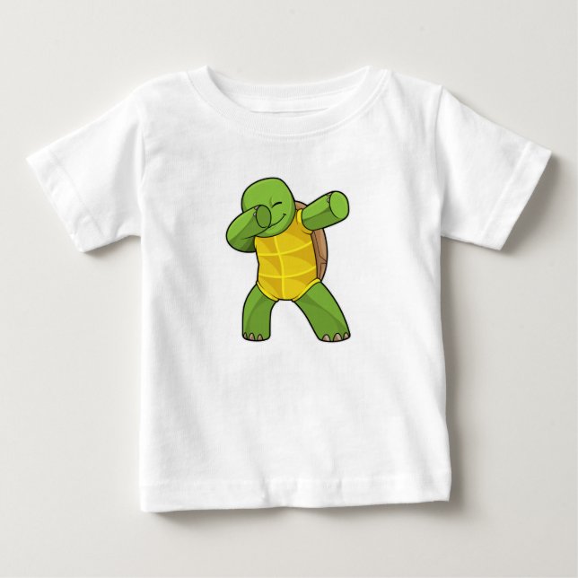 Turtle at Hip Hop Dance Dab Baby T-Shirt (Front)