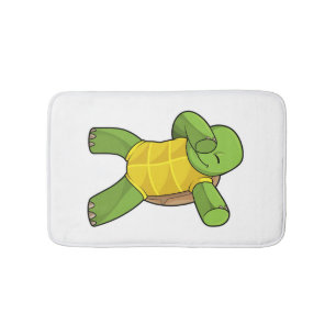 Turtle At Hip Hop Dance Dab Bath Mat