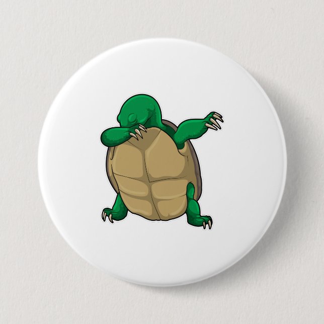 Turtle at Hip Hop Dance Dab Button (Front)