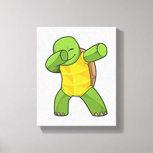 Turtle at Hip Hop Dance Dab Canvas Print