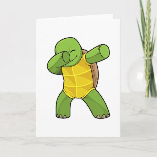 Turtle at Hip Hop Dance Dab Card