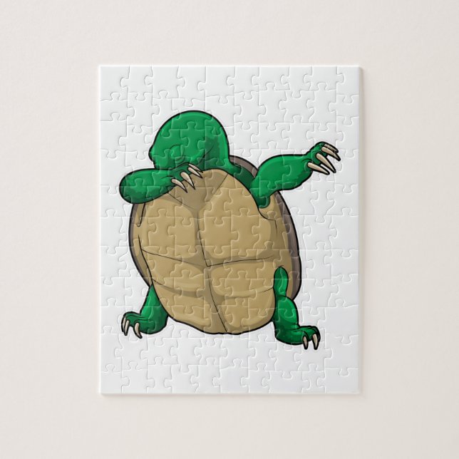 Turtle at Hip Hop Dance Dab Jigsaw Puzzle (Vertical)