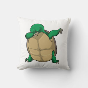 Turtle at Hip Hop Dance Dab Throw Pillow