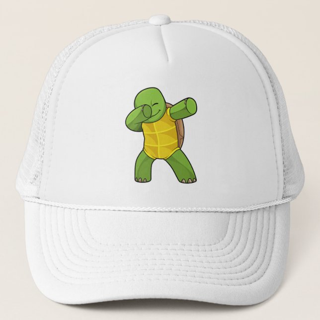 Turtle at Hip Hop Dance Dab Trucker Hat (Front)