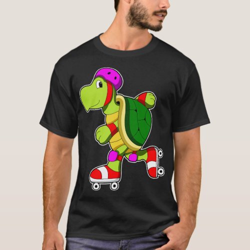 Turtle at Inline skating with Inline skates T_Shirt