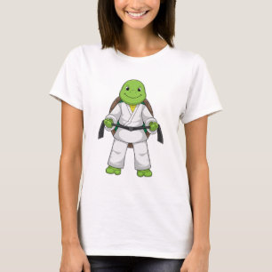 Turtle at Martial arts with black Belt T-Shirt