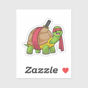 Turtle at Martial arts with Sword Sticker