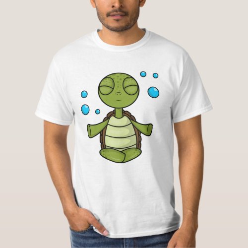Turtle at Meditating in Sitting T_Shirt