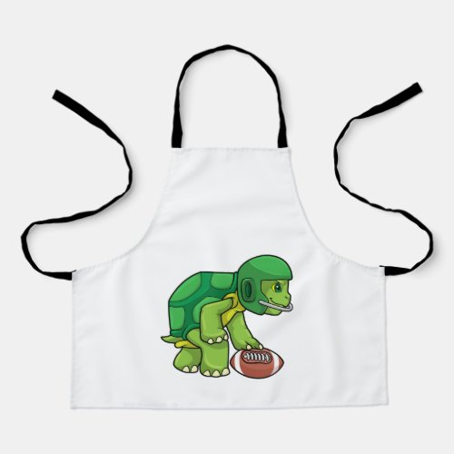 Turtle at Sports with Football  Helmet Apron