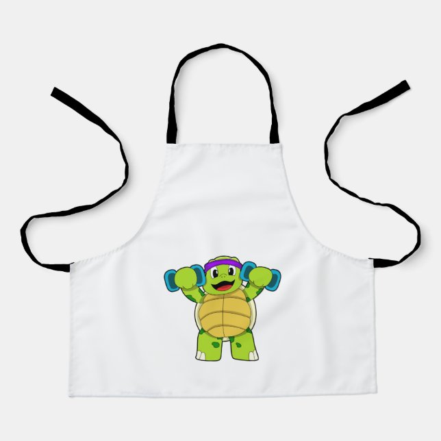 Turtle at Strength training & Dumbbells Apron (Front)