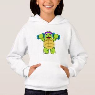 Turtle at Strength training & Dumbbells Hoodie