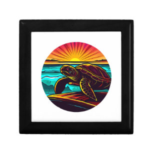 Turtle at Sunset, Inspiring Nature Design Gift Box