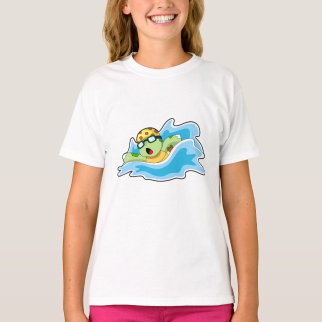 Turtle at Swimming in Water T-Shirt (Front)