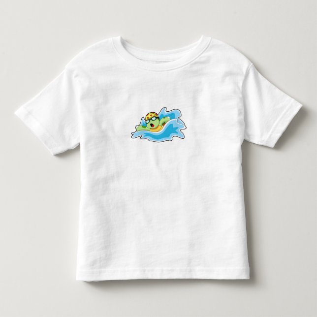 Turtle at Swimming in Water Toddler T-shirt (Front)