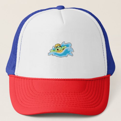 Turtle at Swimming in Water Trucker Hat