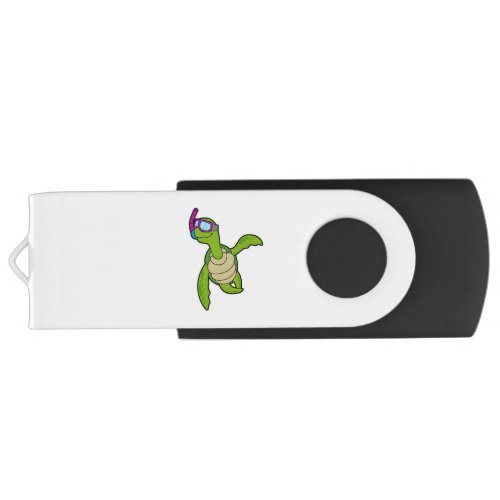 Turtle at Swimming with Snorkel Flash Drive